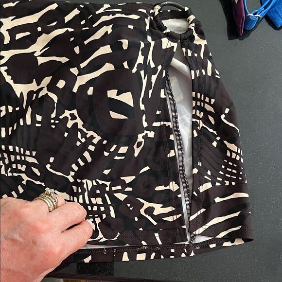 St. John's Bay Brown and Cream Swim Coverup - Picture 2 of 6